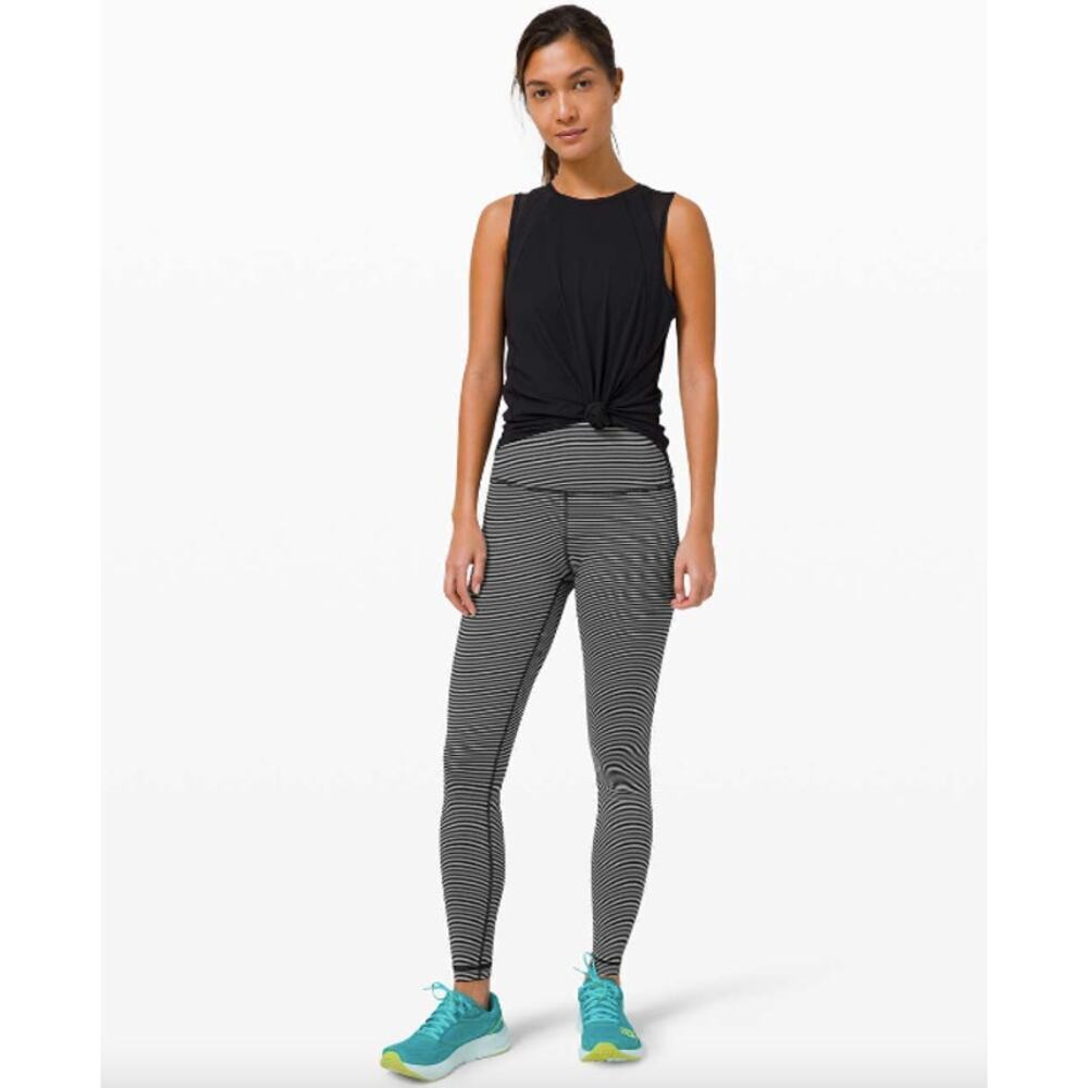 Lululemon Wunder Under High-Rise Tight 28" Hype Stripe Black White Size 4 casual